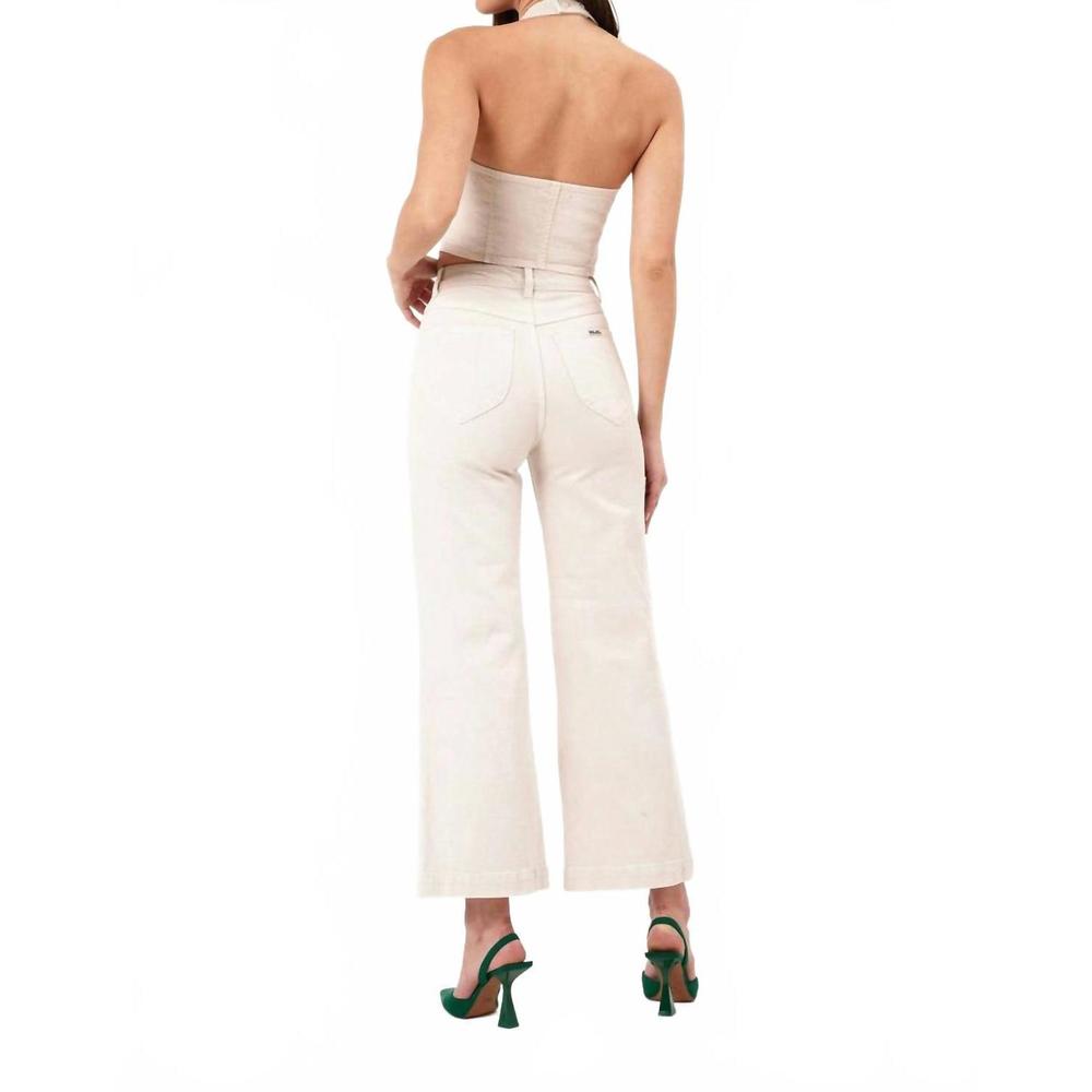 NEW ROLLA'S halter stretch denim vest in off white - Picture 4 of 4